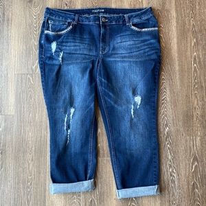 Maurices Ankle Destructed Denim